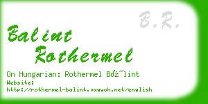 balint rothermel business card